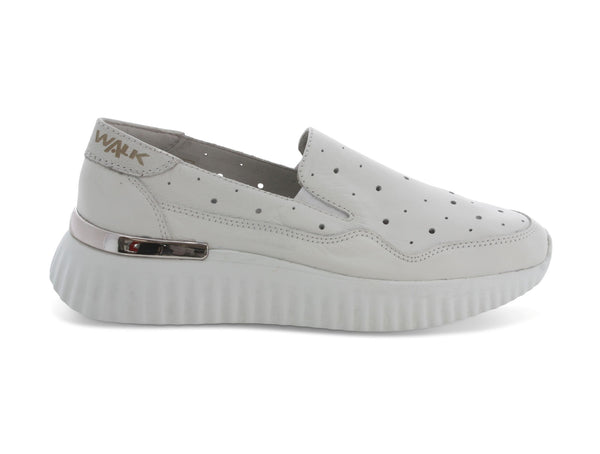 Melluso donna sneakers estive slip-on in pelle bianca K55332B-211647